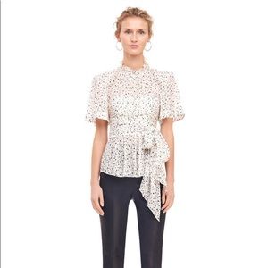 Rebecca Taylor SCATTERED STAR PRINT WRAP TOP